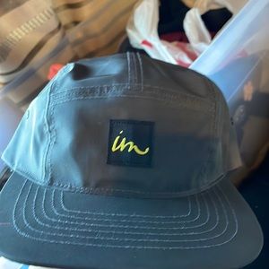 IM faux leather buckle hat cap